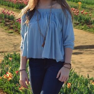 Truly Madly Off-the-Shoulder Long Sleeve Top-SMALL